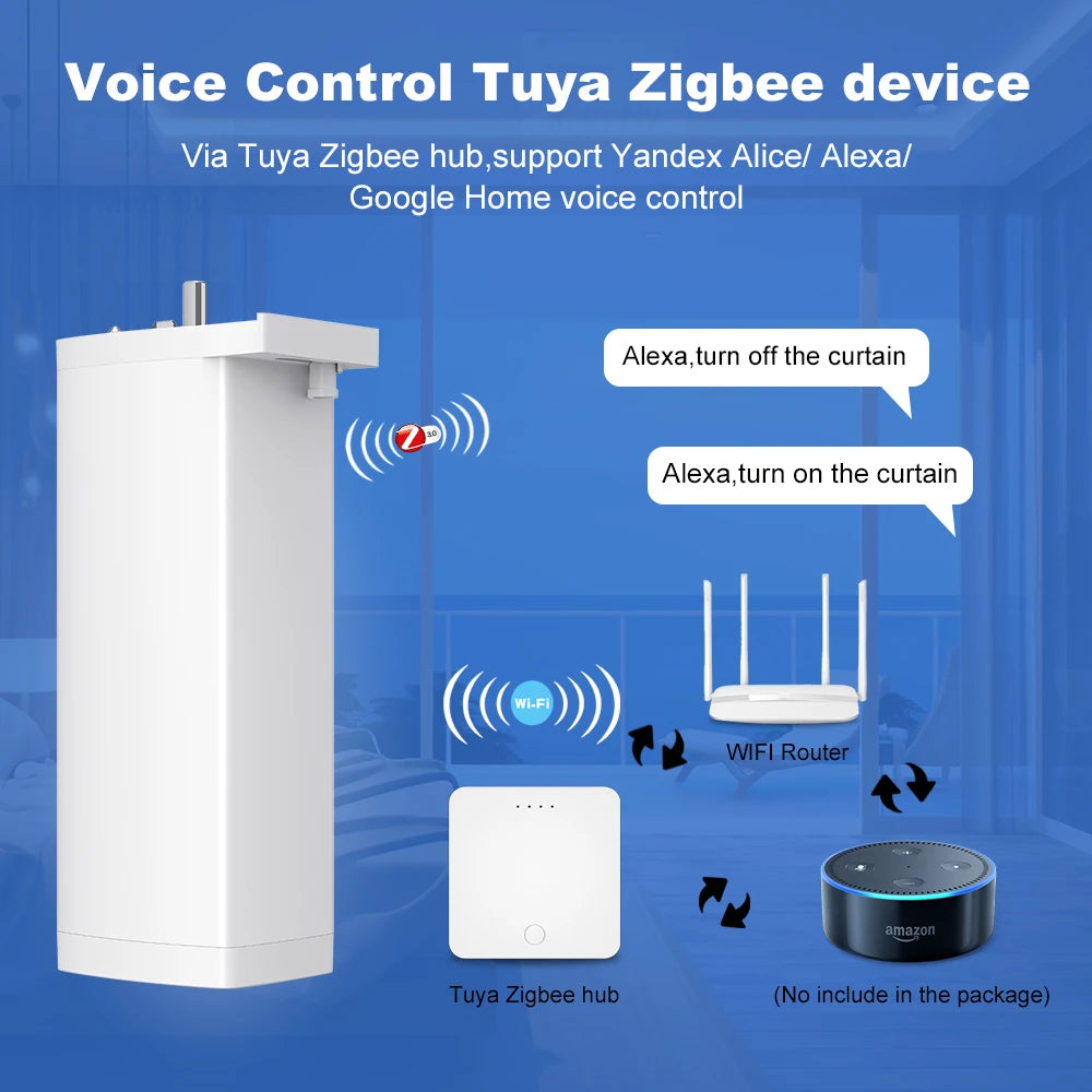 Silent Tuya Smart Curtain Motor | Automated Window Blinds