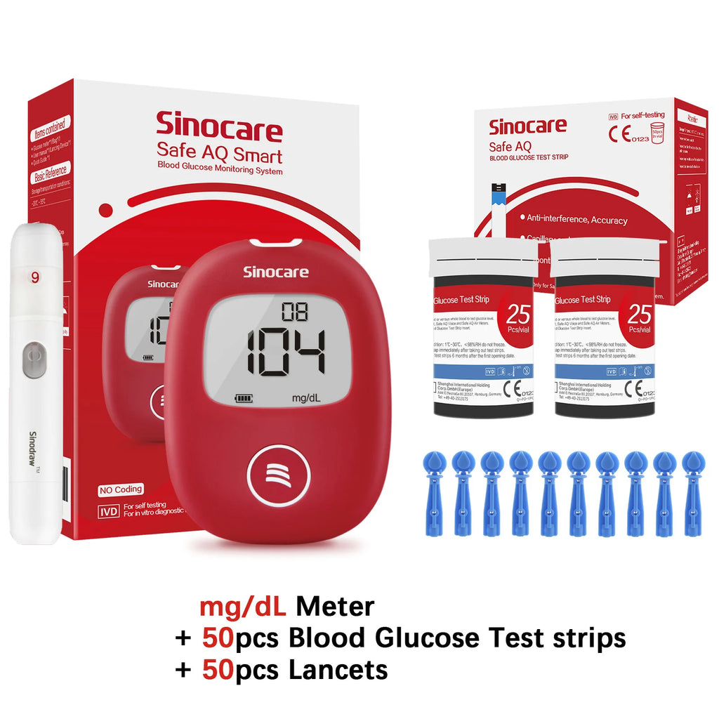 Safe AQ Blood Glucose Meter Kit – Fast Diabetes Blood Sugar Monitor