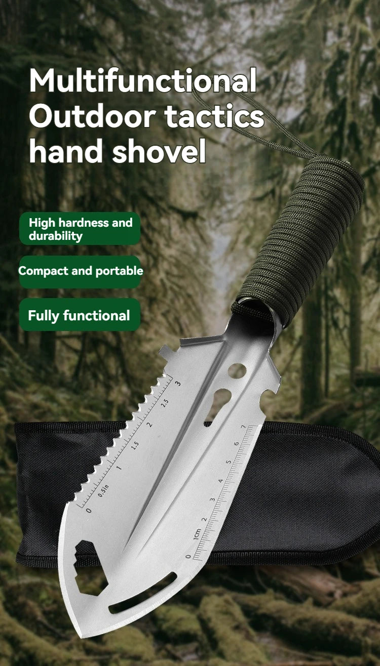 Vabena Camping Engineer Survival Shovel - Multifunctional Stainless Steel Hand Tool