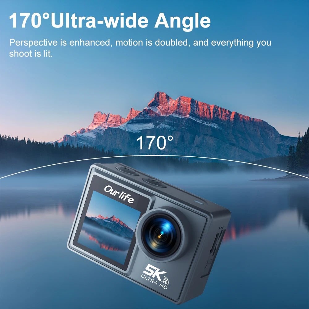 Ourlife MTR40 5K Action Camera with 2" IPS Touch Screen | Capture Adventures