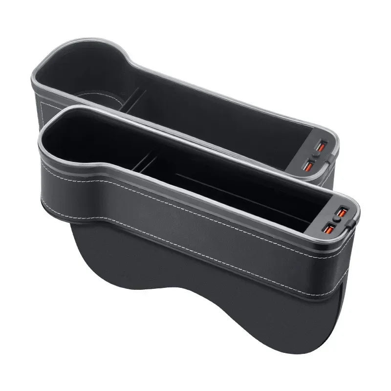 Vabena Car Seat Gap Filler Organizer with Dual USB Charger & LED Light