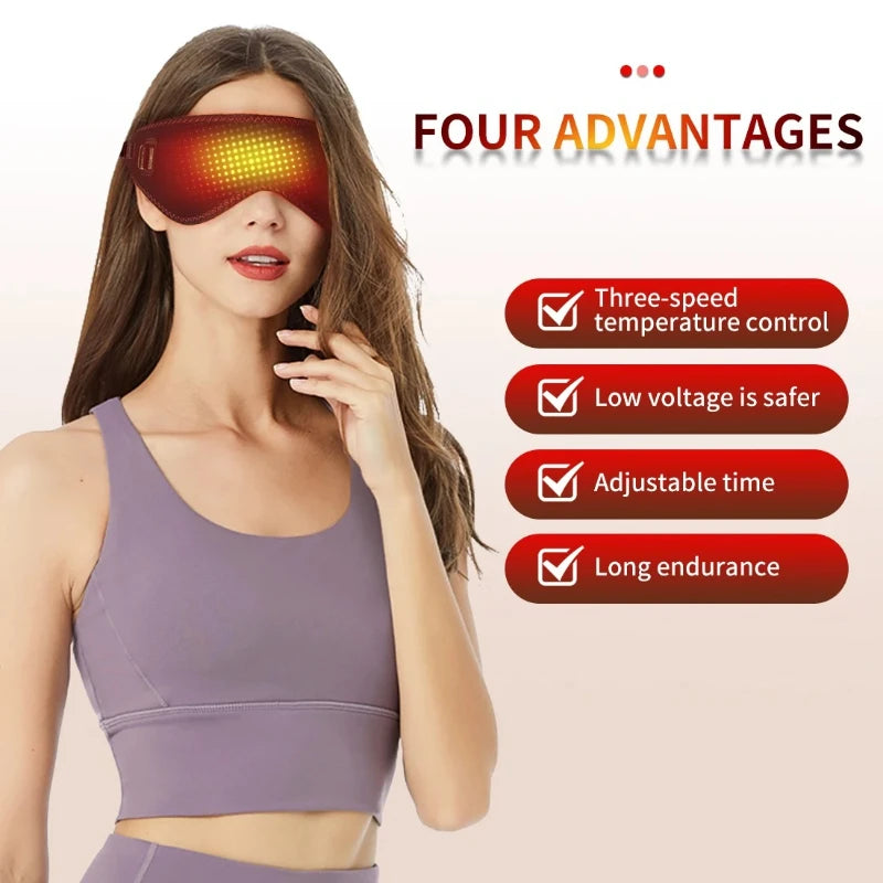 Vabena Heated Eye Mask for Dry Eyes - 3 Heat Levels & Hot Compress