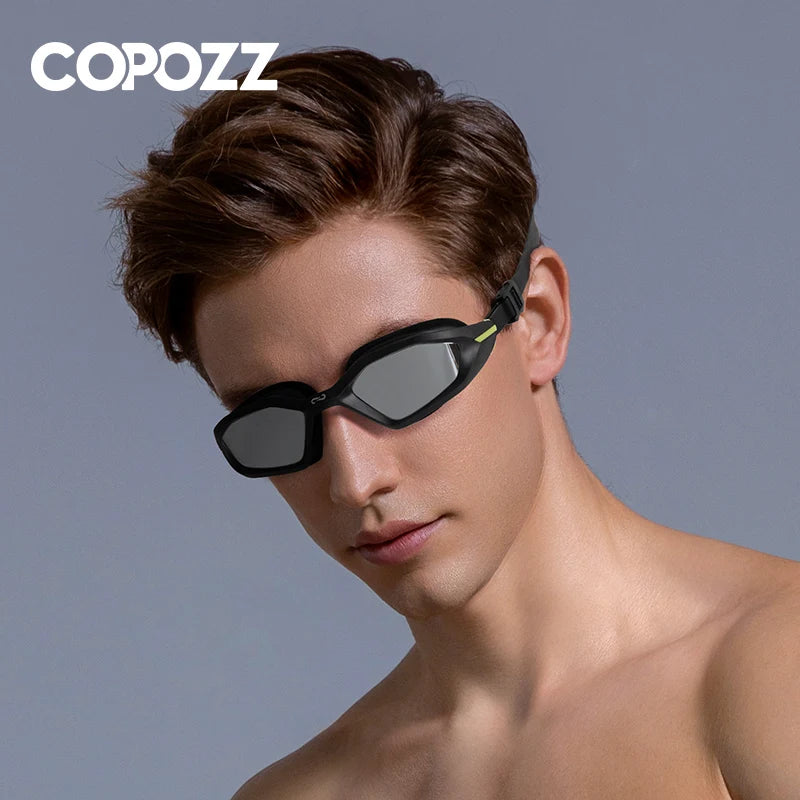 COPOZZ Professional Electroplate Swim Goggles - Anti-Fog UV Protection