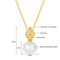 Luxury 18K Gold Pearl & Moissanite Necklace | Vabena Fine Jewelry