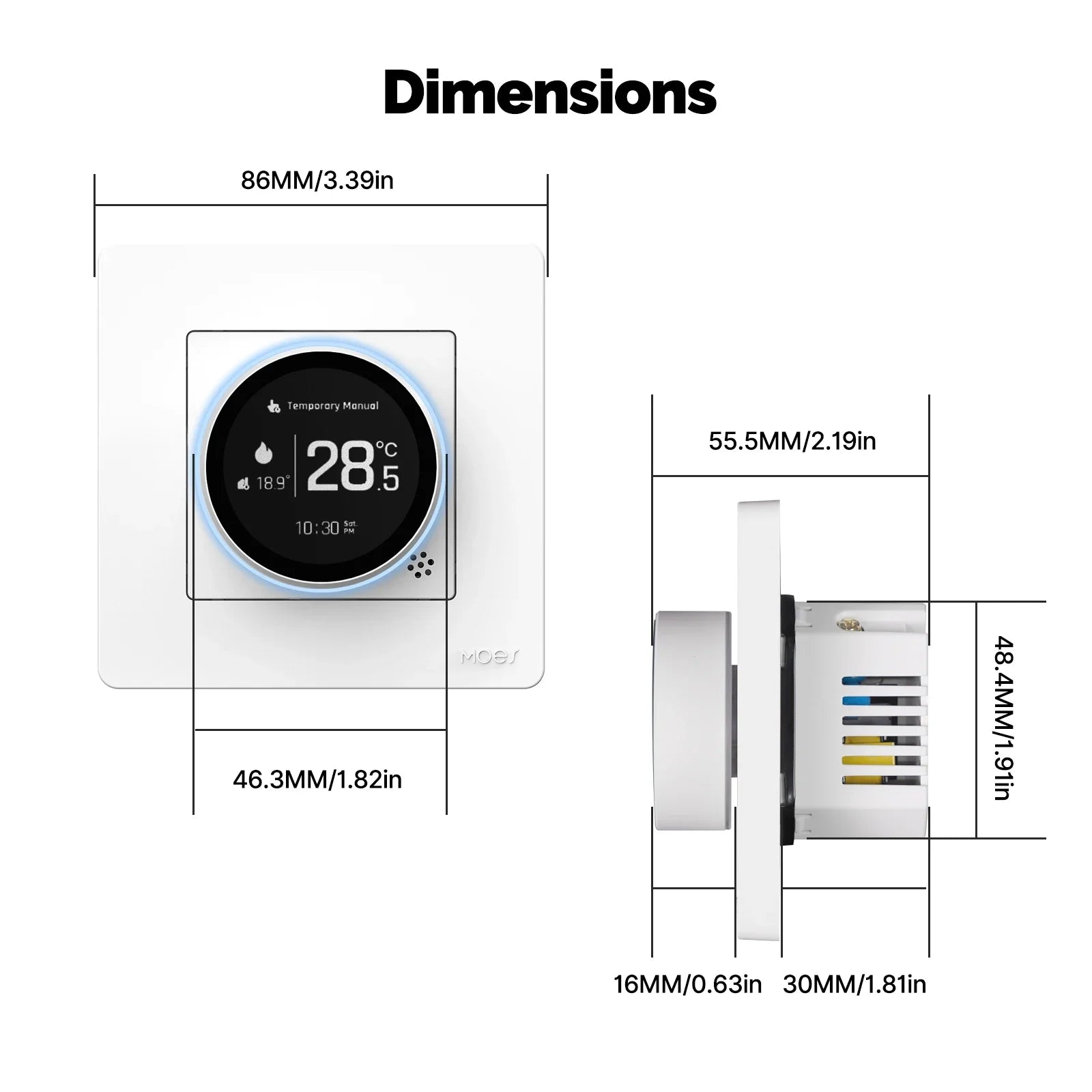 MOES Smart Knob Thermostat - Wi-Fi Heating Control