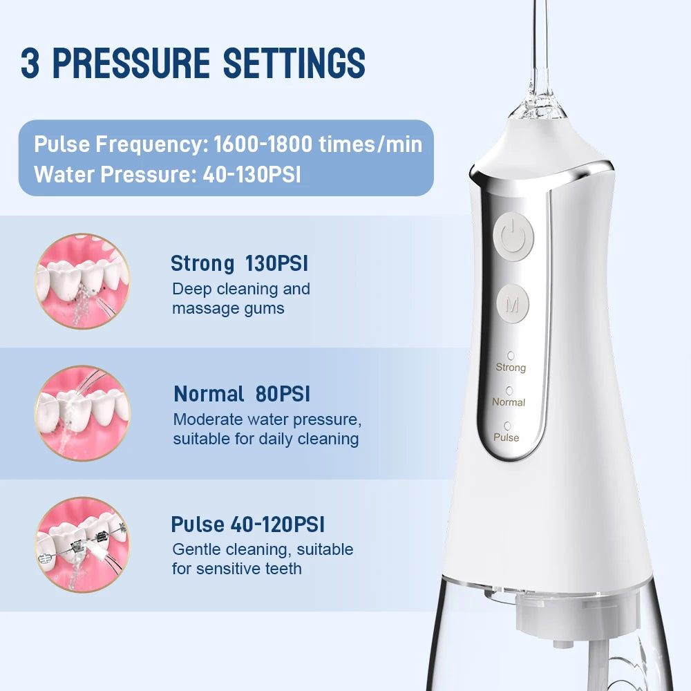 Vabena Oral Irrigator Water Flosser - Deep Clean Teeth Pick