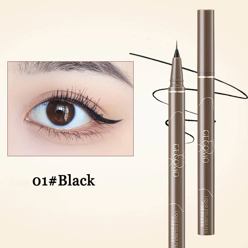 Ultra Thin Waterproof Lower Eyelash & Silkworm Eyeliner Pen - Black Brown