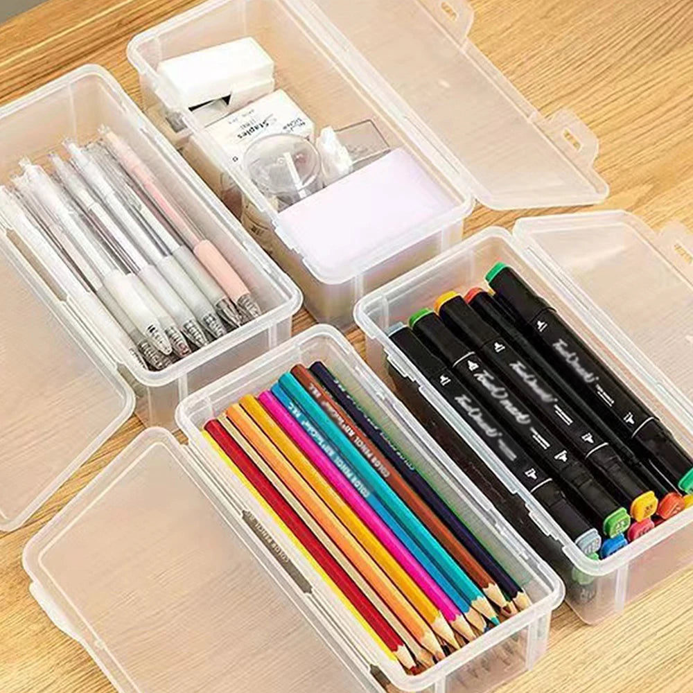 Clear Large Capacity Pen Case - Lightweight School Organizer