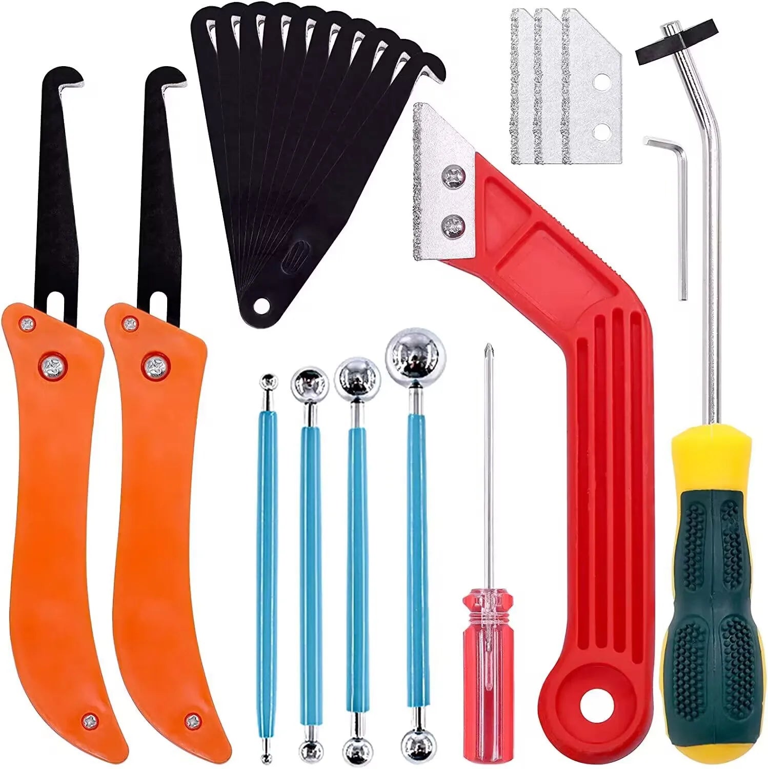 22-Piece Grout Removal Tool Kit - Tile Cleaning & Repair Set
