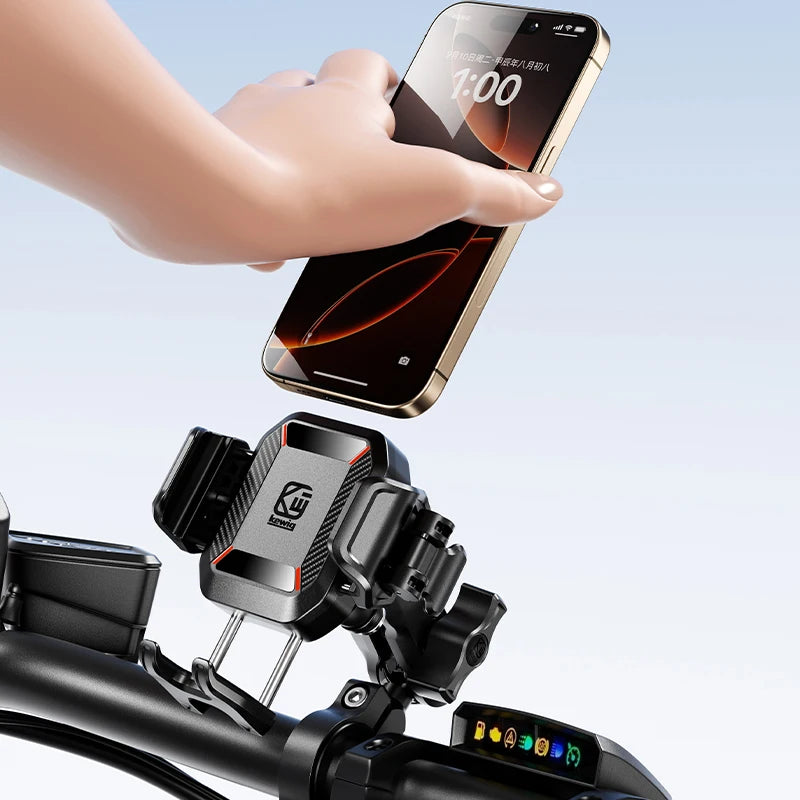 Apex Rush Motorcycle Phone Holder - 15W Wireless & USB-C Fast Charger