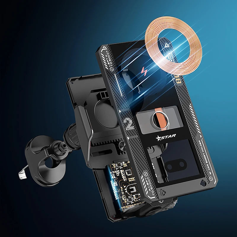Smart Sensing Car Phone Mount | 15W Wireless & 66W Fast Charging Auto Clamping Holder