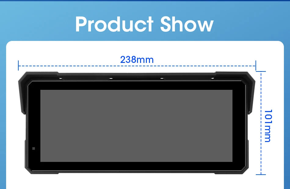 Jansite 8.1" 4K Motorcycle DVR Monitor with CarPlay & GPS