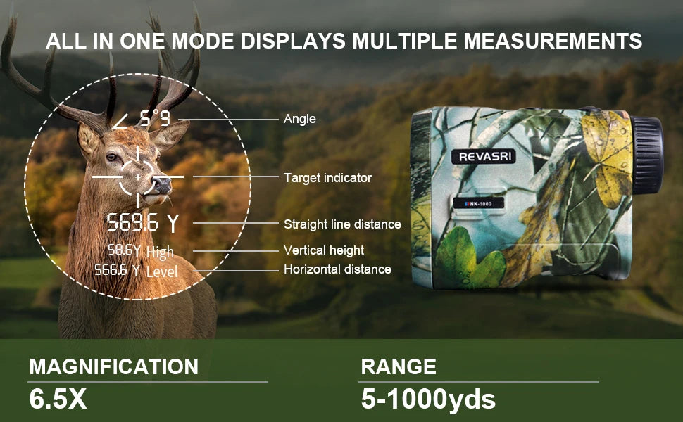 REVASRI Laser Hunting Rangefinder 1000M: Ultimate Precision Optics