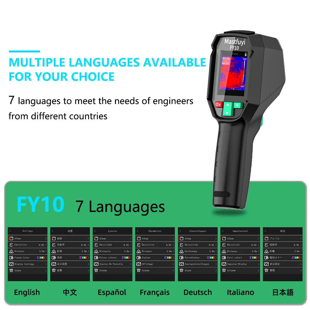 MASTFUYI Rechargeable Thermal Camera -20°C~550°C | Waterproof Handheld Imager