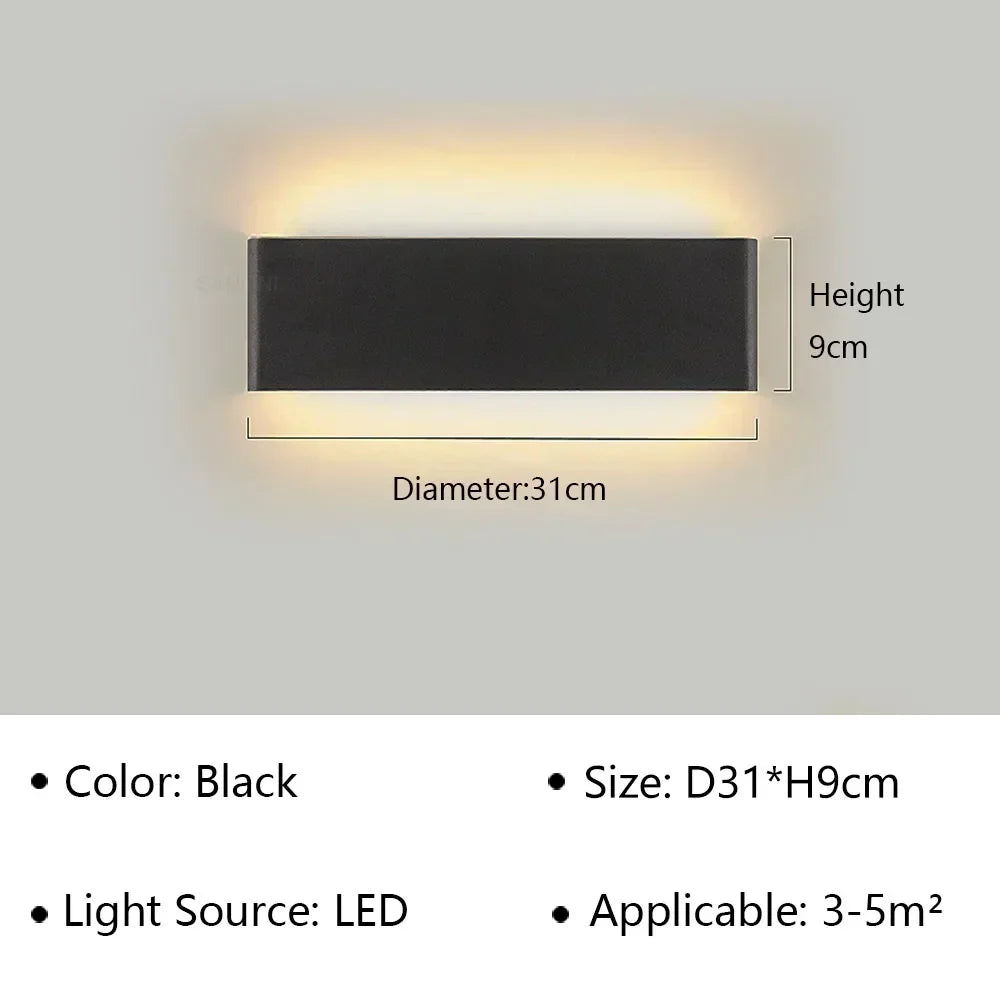 Modern LED Wall Lamp Sconce - Indoor Lighting Fixture for Bedside, Living Room, Stairs, Bathroom & Home Decor