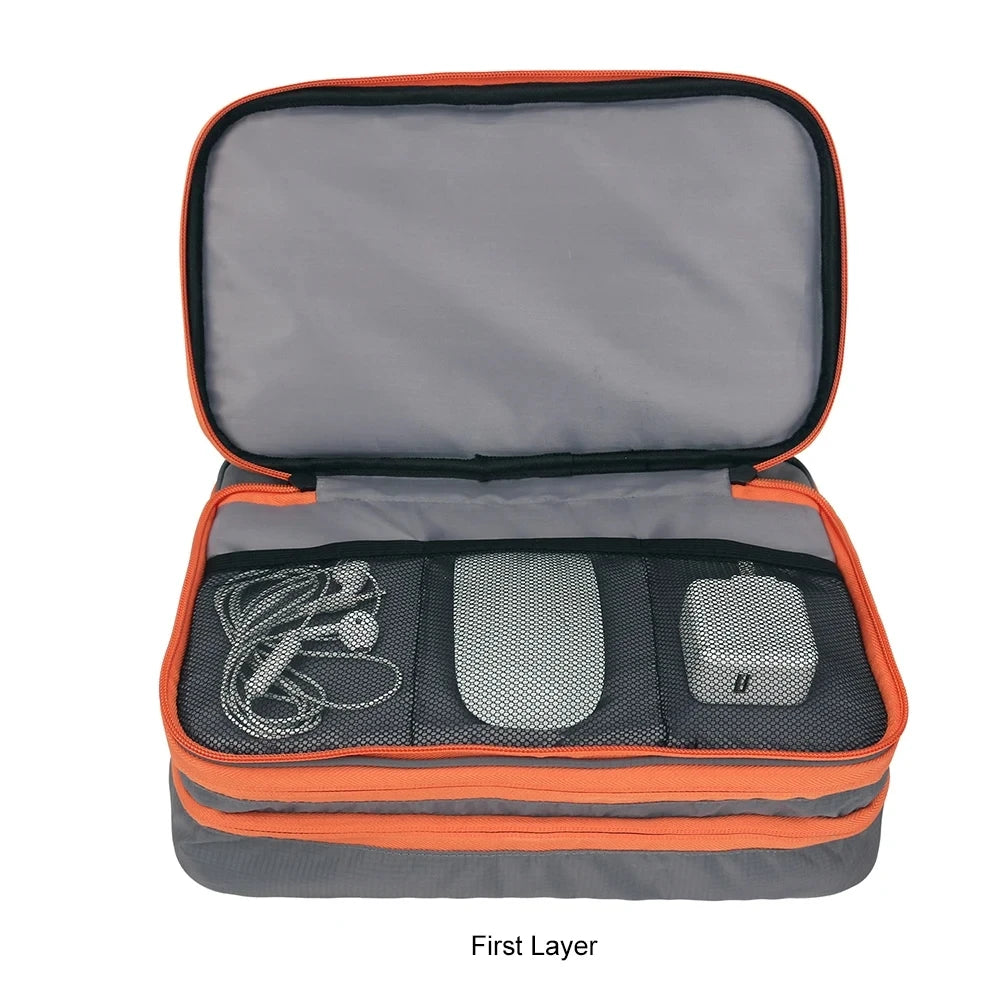 Multi-Layer Cable Storage Bag | Electronic Accessories Organizer for Travel