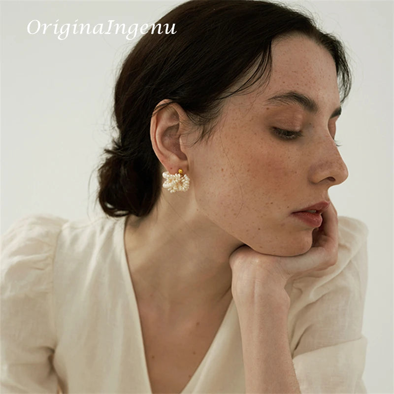 Elegant Freshwater Seed Pearl Earrings - 14K Gold Filled Jewelry
