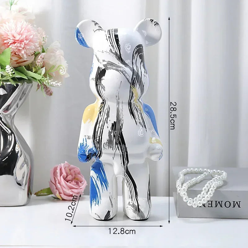 Vabena Luxury Aesthetic Nordic Resin Bear Sculpture - Home Decor