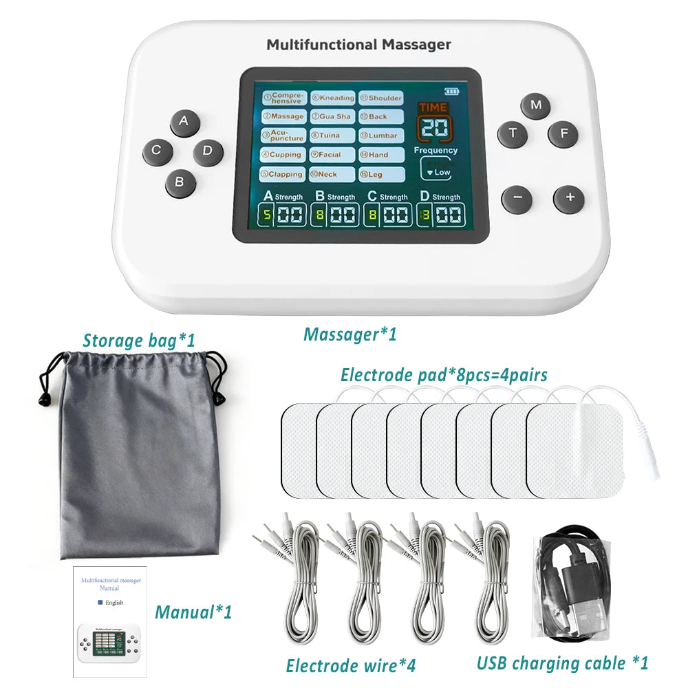 EMS TENS Unit Electric Muscle Stimulator | Rechargeable Pulse Massager for Pain Relief & Recovery