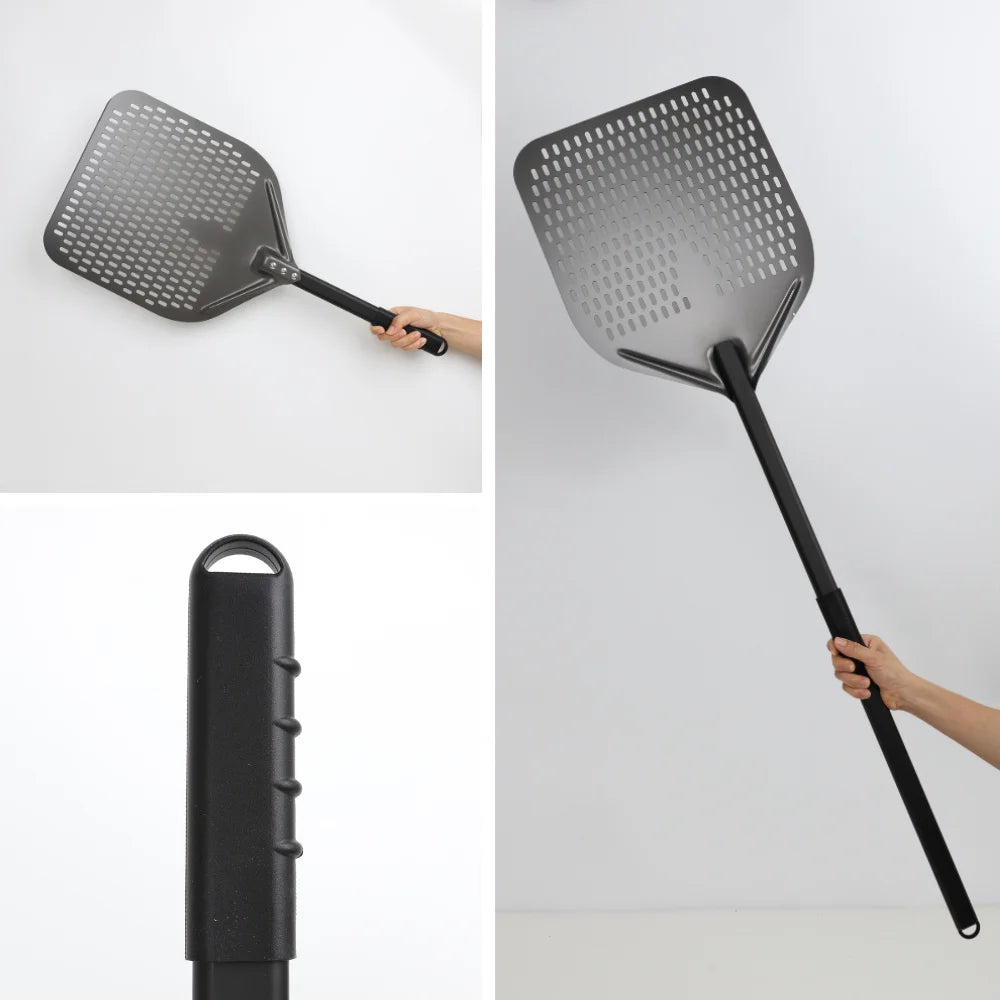 6-14 Inch Hard Anodized Aluminum Pizza Peel – Durable Oven Spatula & Bread Paddle