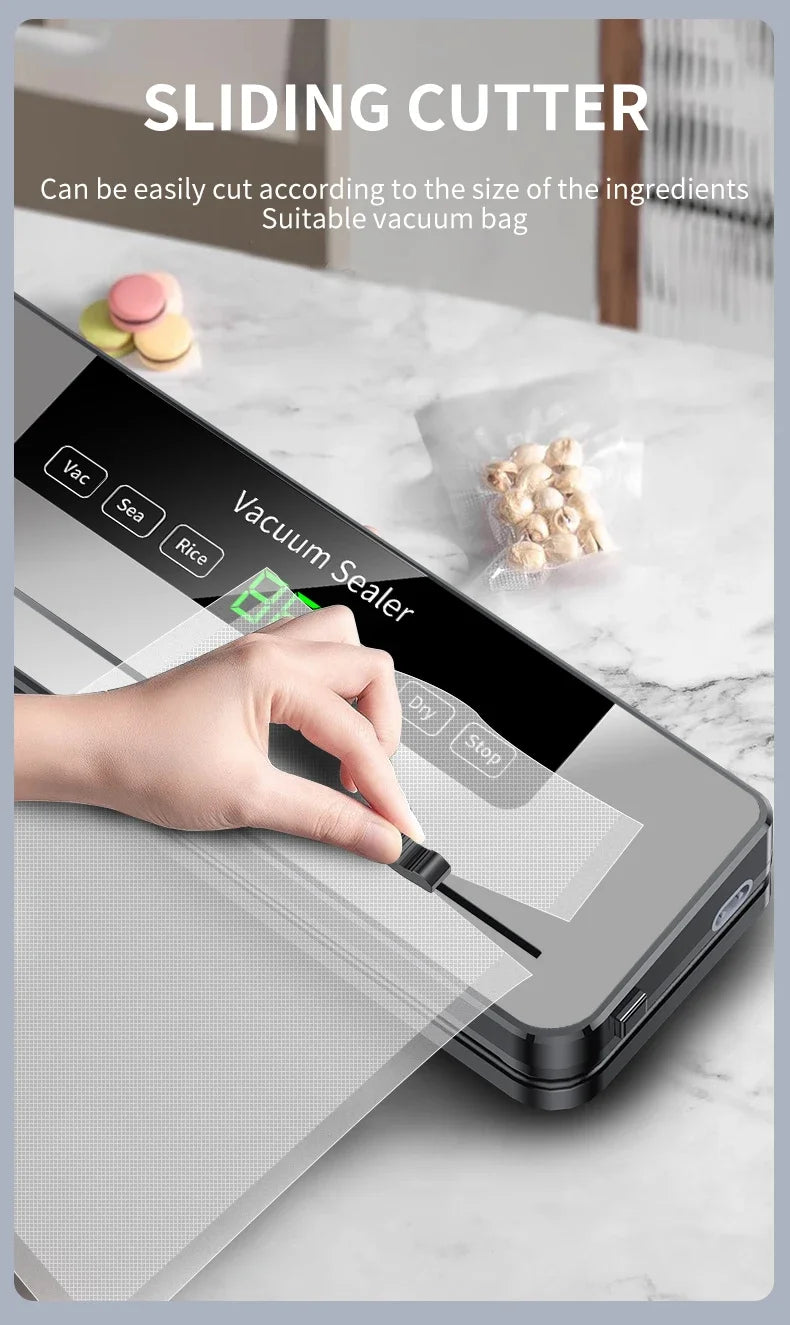 CENRR Electric Vacuum Sealer - Food Preservation System with Built-in Cutter