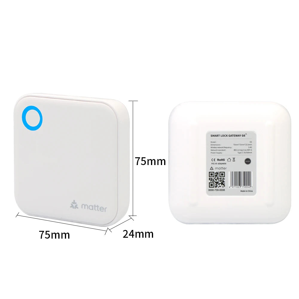 TTLOCK G6 Matter Gateway - WiFi & HomeKit Bridge for Smart Locks