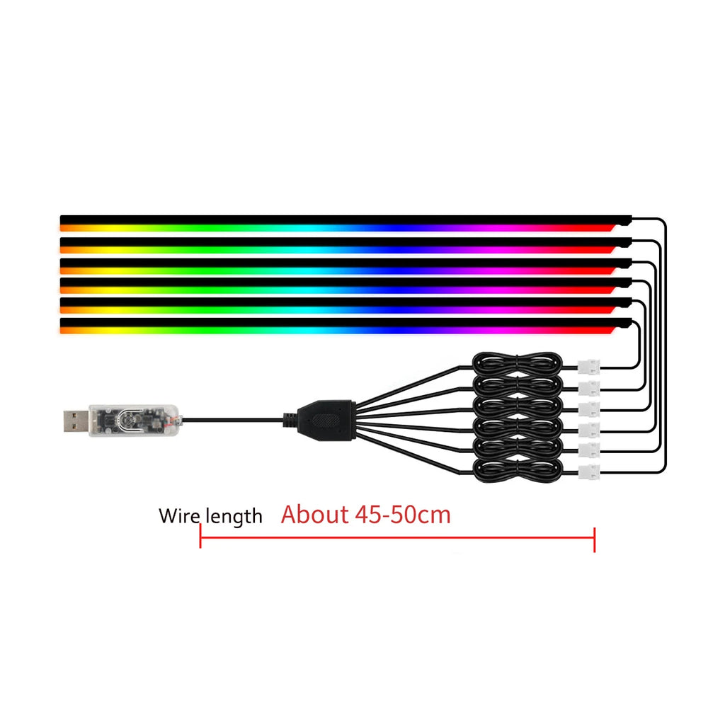 10-in-1 Car LED Interior Atmosphere Lights - App/Remote Control RGB Symphony