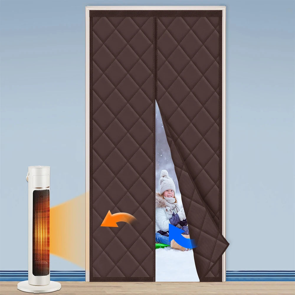 Magnetic Thermal Door Curtain - Energy Saving & Privacy Barrier