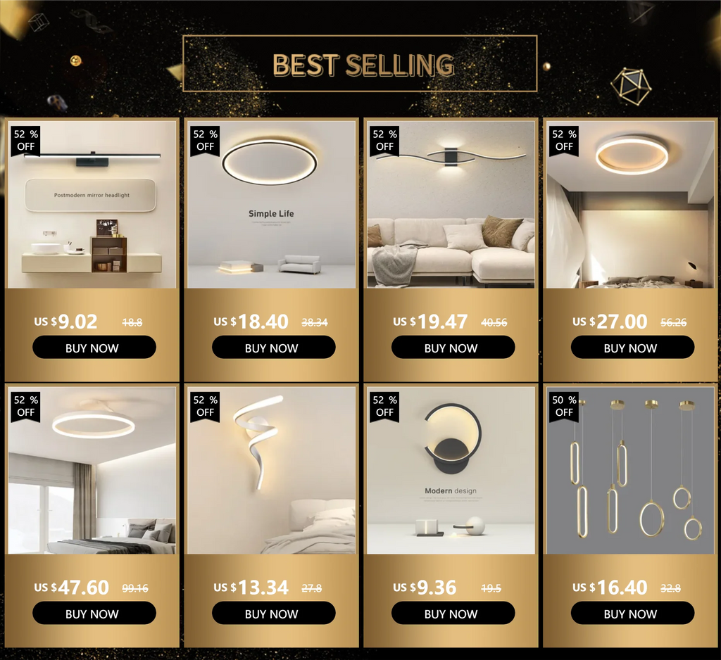 Vabena Modern LED Bathroom Wall Light - Three Color Aluminum Mirror Lamp