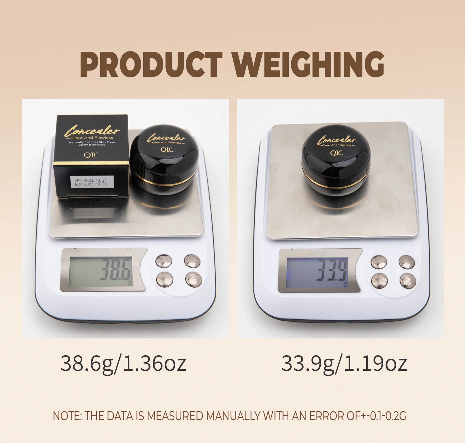Hydrating Eye Brightening Concealer & Contour Cream - Full Coverage, Long-Lasting Makeup