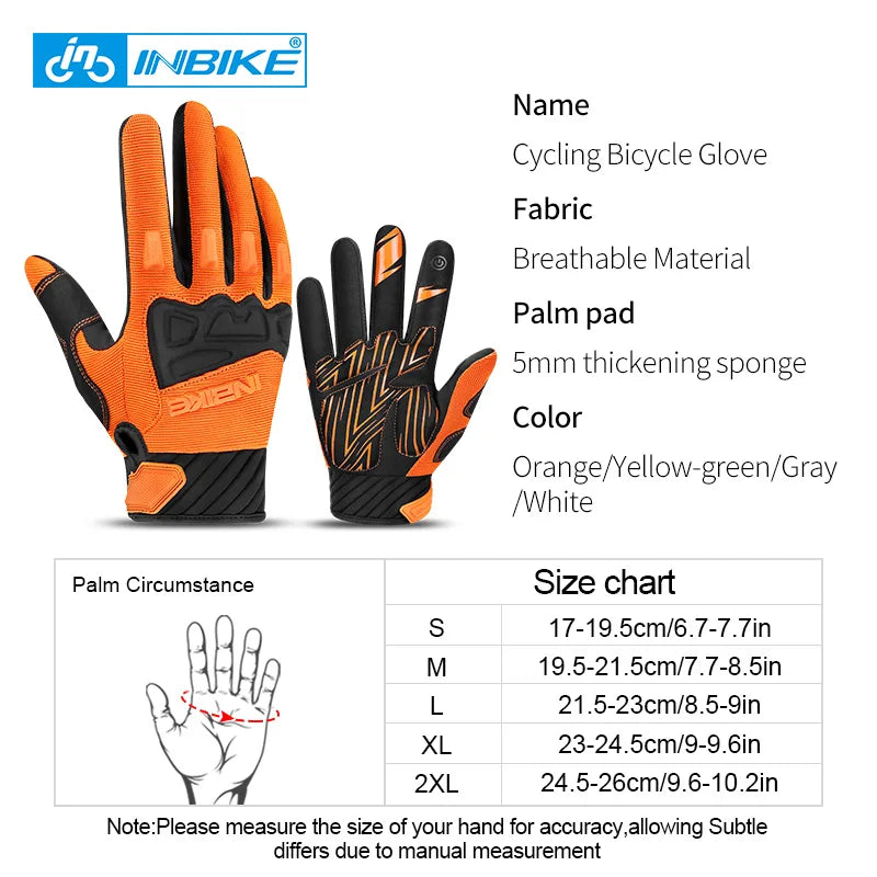INBIKE Men's Touchscreen Cycling & Motorcycle Gloves