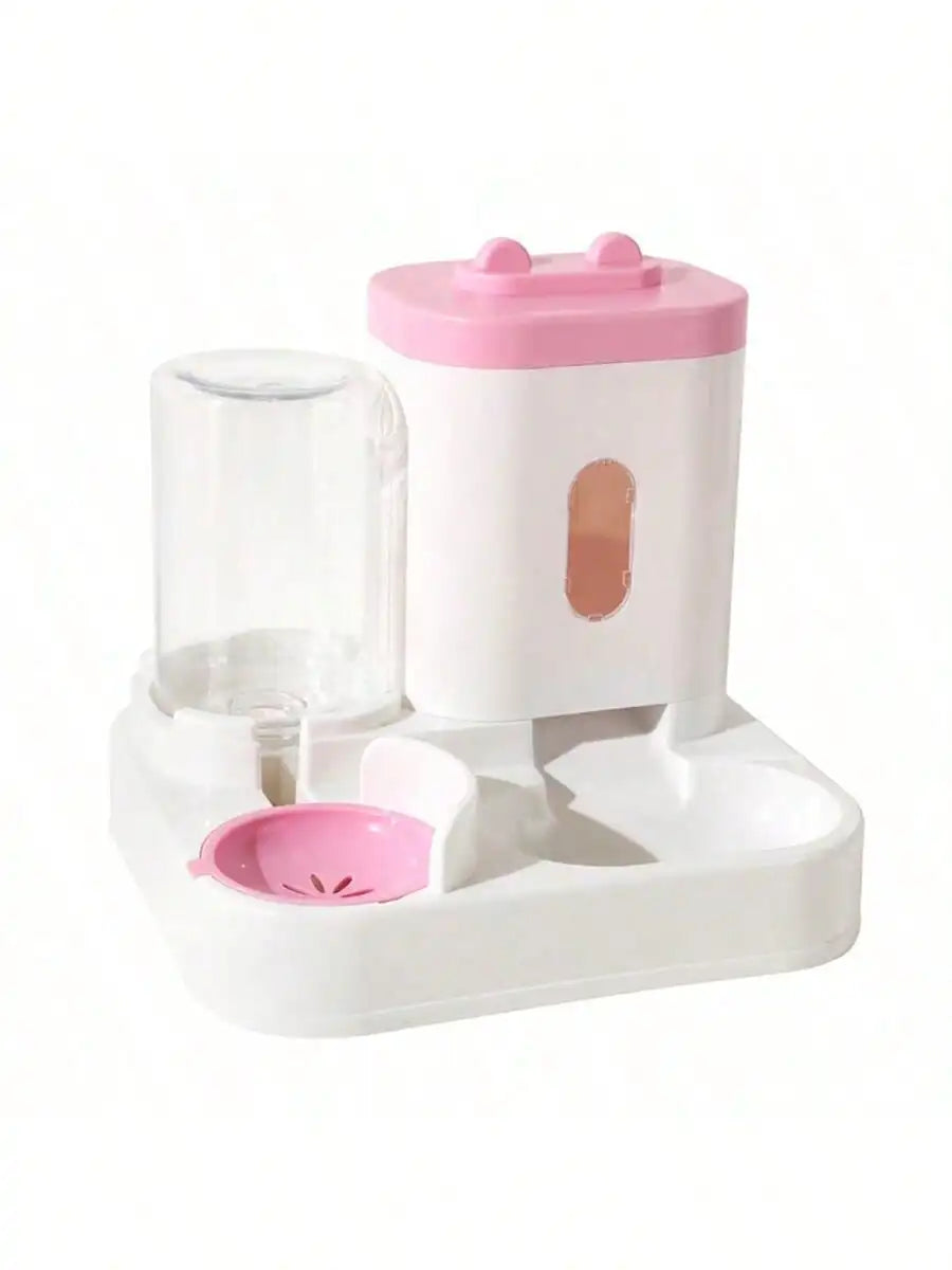Automatic Gravity-Fed Cat Water Dispenser & Feeder - Spill-Proof
