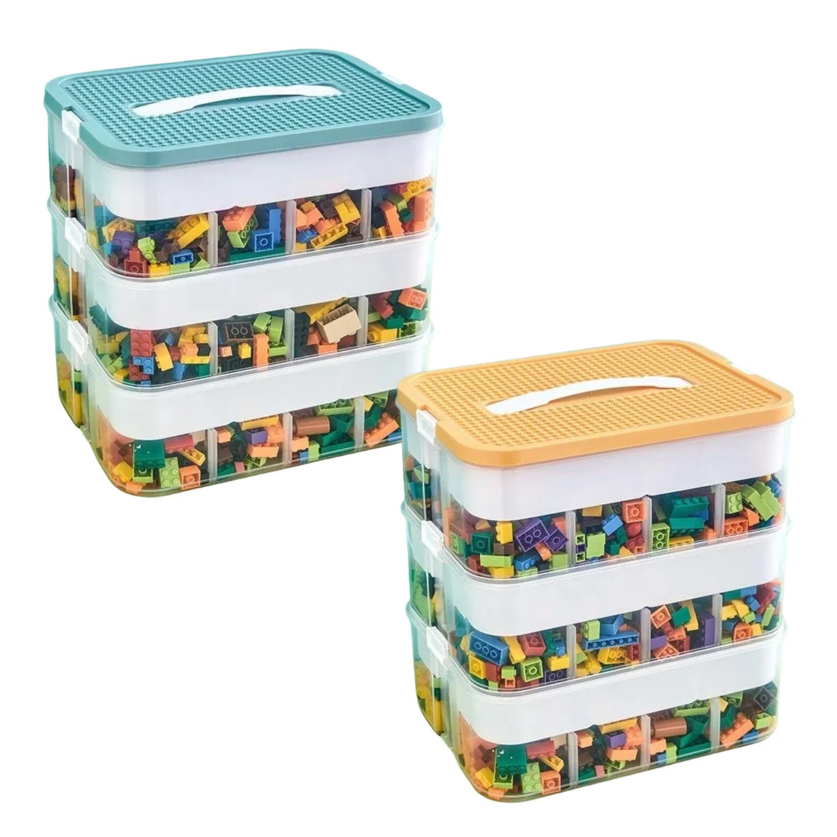 Lego Storage Box | Kids Toy Organizer | Building Block Sort Container