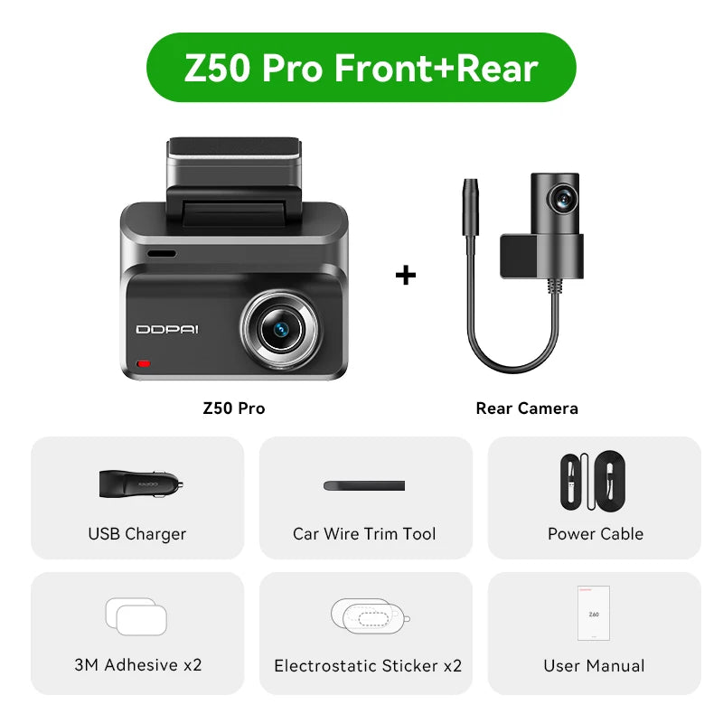 DDPAI Z50 Pro 4K Dash Cam with GPS, ADAS & Night Vision