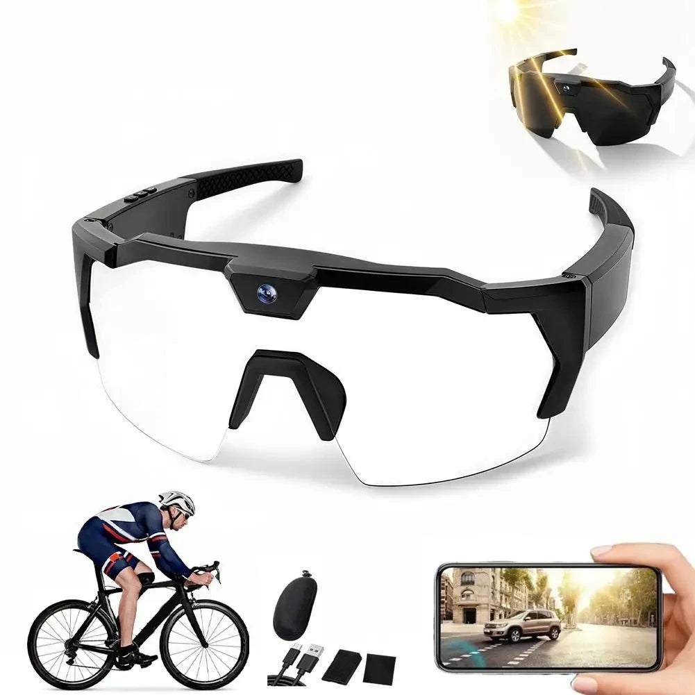 DIXSG HD Video Glasses - Action Camera Sunglasses for Sports