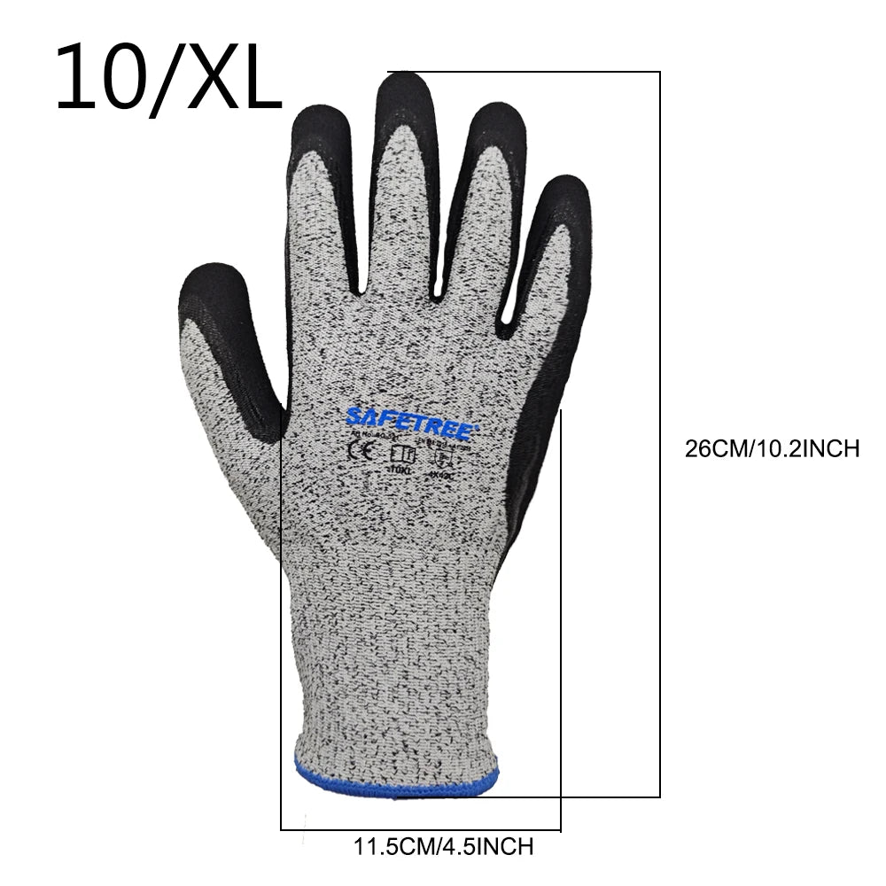 SAFETREE HPPE Nitrile Cut Resistant Work Gloves EN388 4X42C