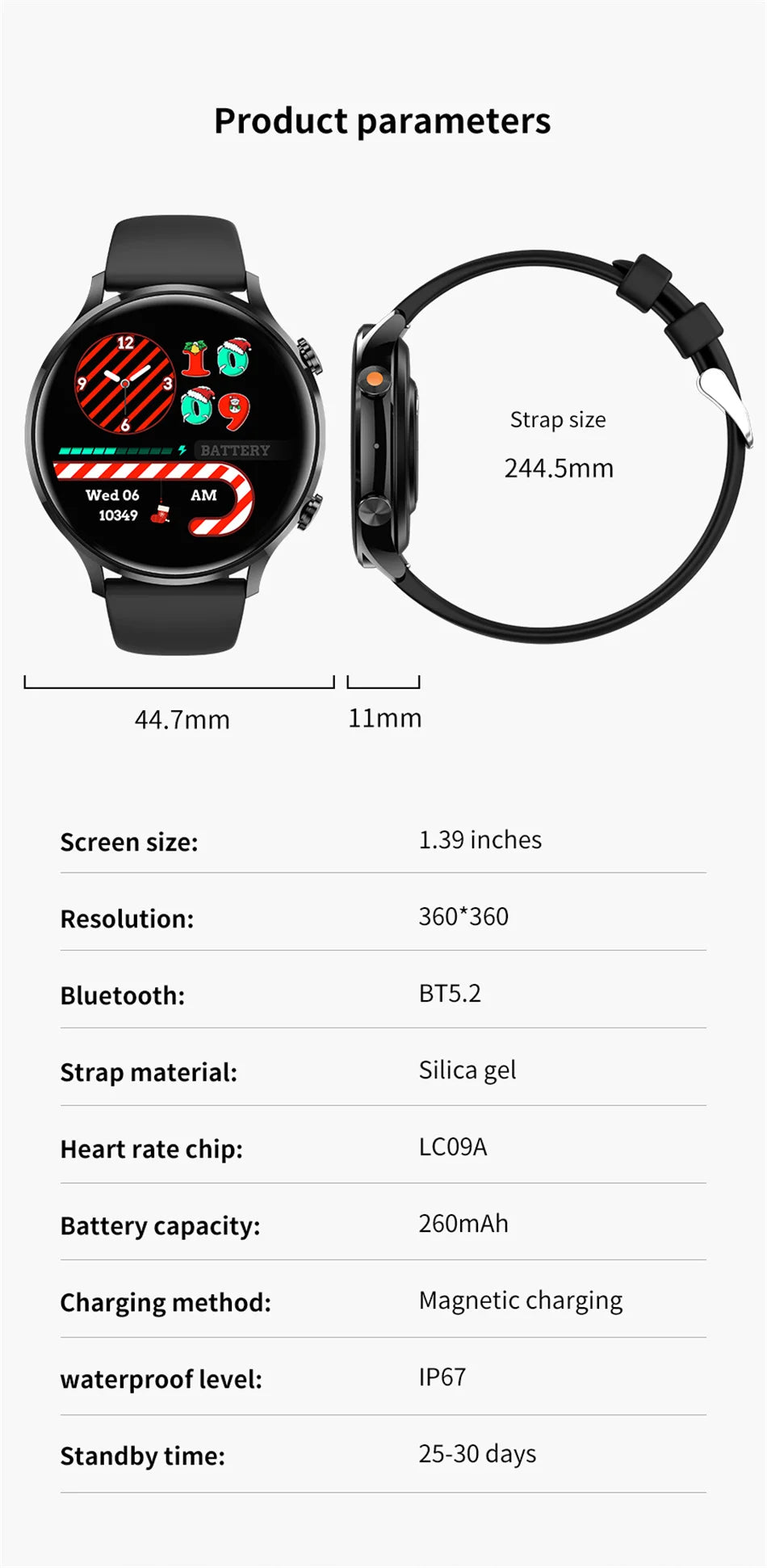 Vabena 2026 Smartwatch for Women & Men | AMOLED, GPS, IP68