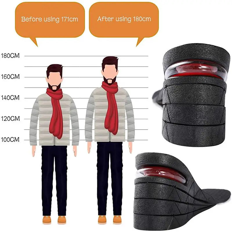Height Increase Insoles - Air Cushion Shoe Lifts (3-9cm) for Men & Women