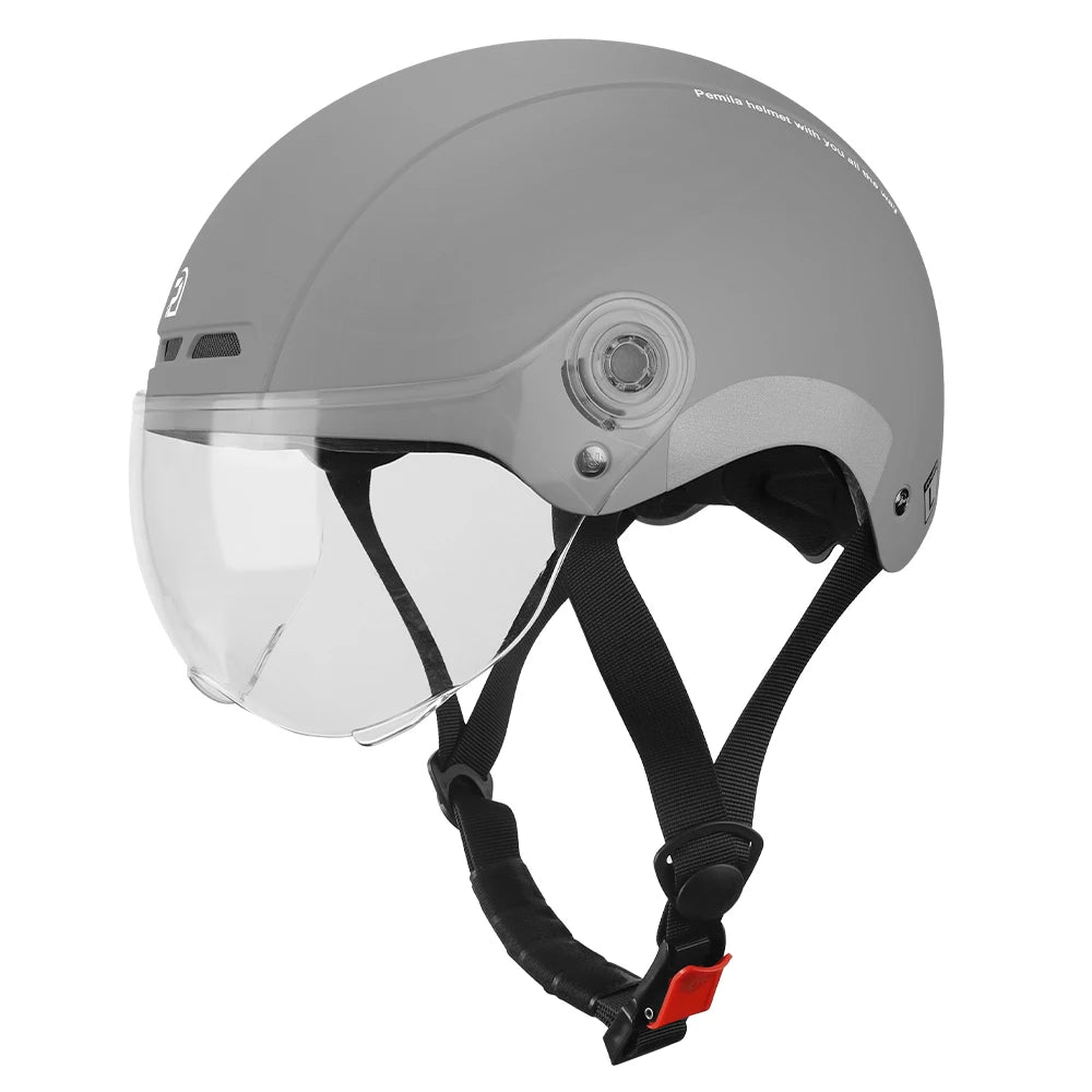 PEMILA Cycling Helmet with Goggles, Ear Protection & Reflective Safety - Adult MTB Road E-Bike