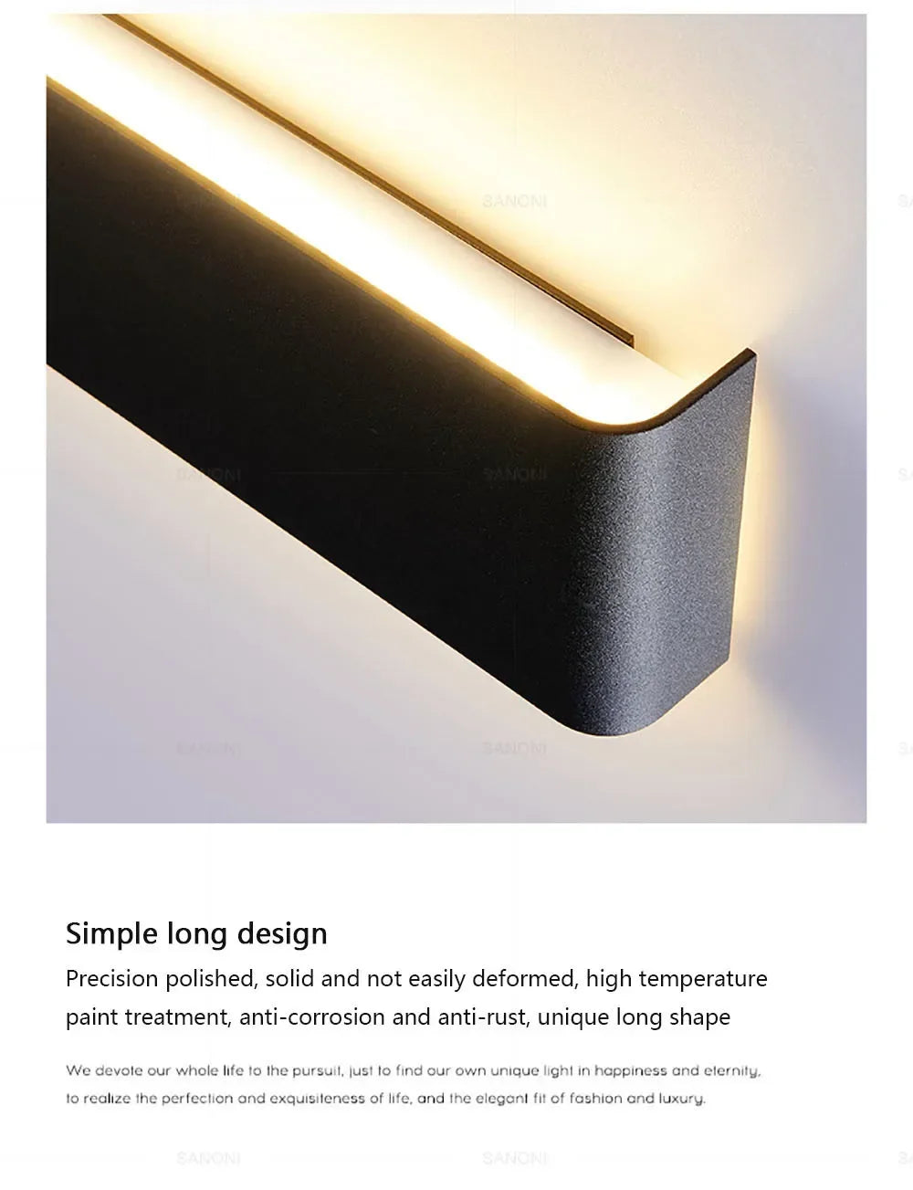 Modern LED Wall Lamp Sconce - Indoor Lighting Fixture for Bedside, Living Room, Stairs, Bathroom & Home Decor