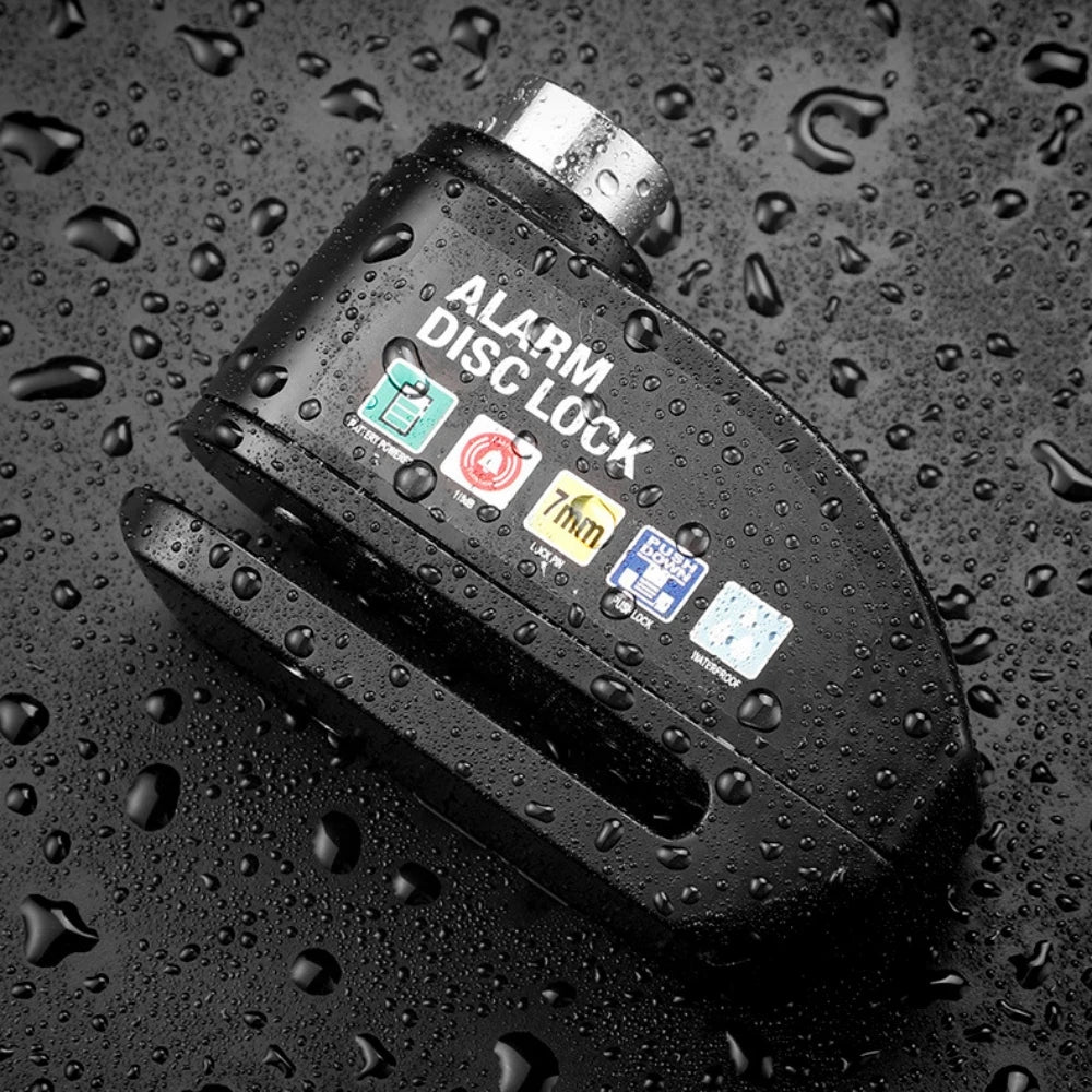 Motorcycle & Bicycle Anti-Theft Disc Brake Alarm Lock - Aluminum Alloy Safety