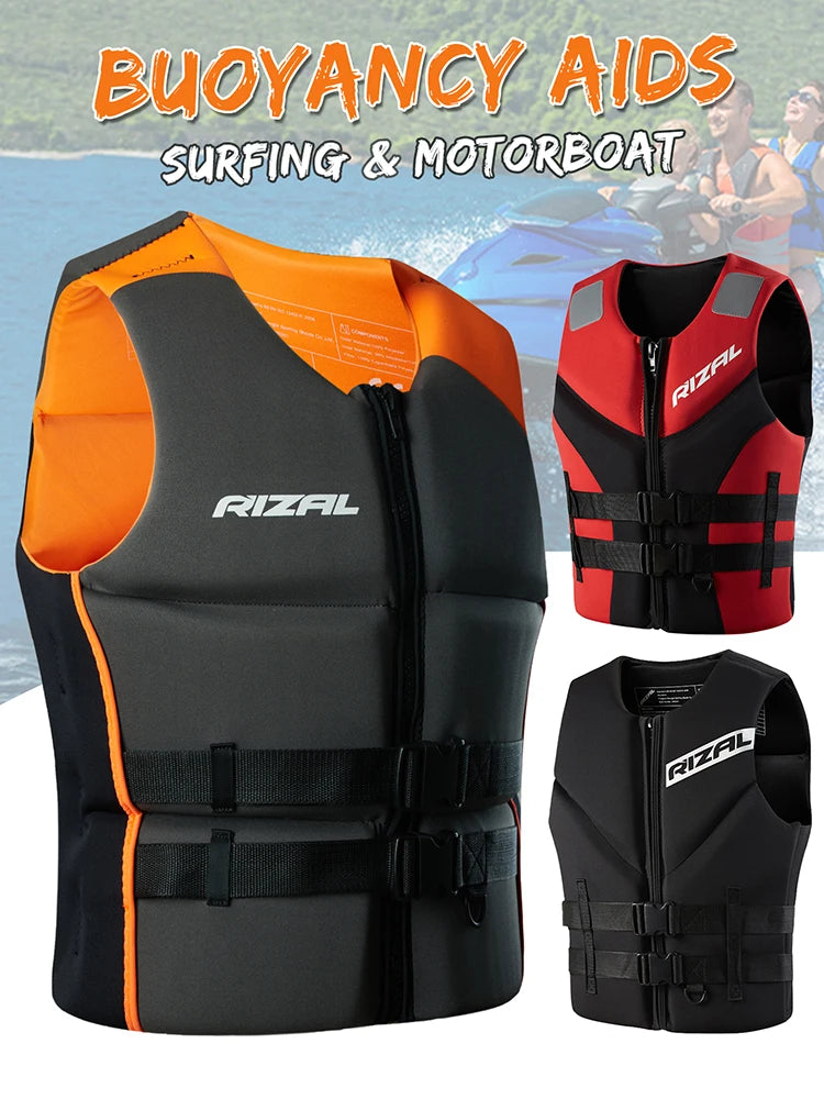 RIZAL Slim Fit Buoyancy Vest for Water Sports - Kayaking, Surfing, Paddleboarding