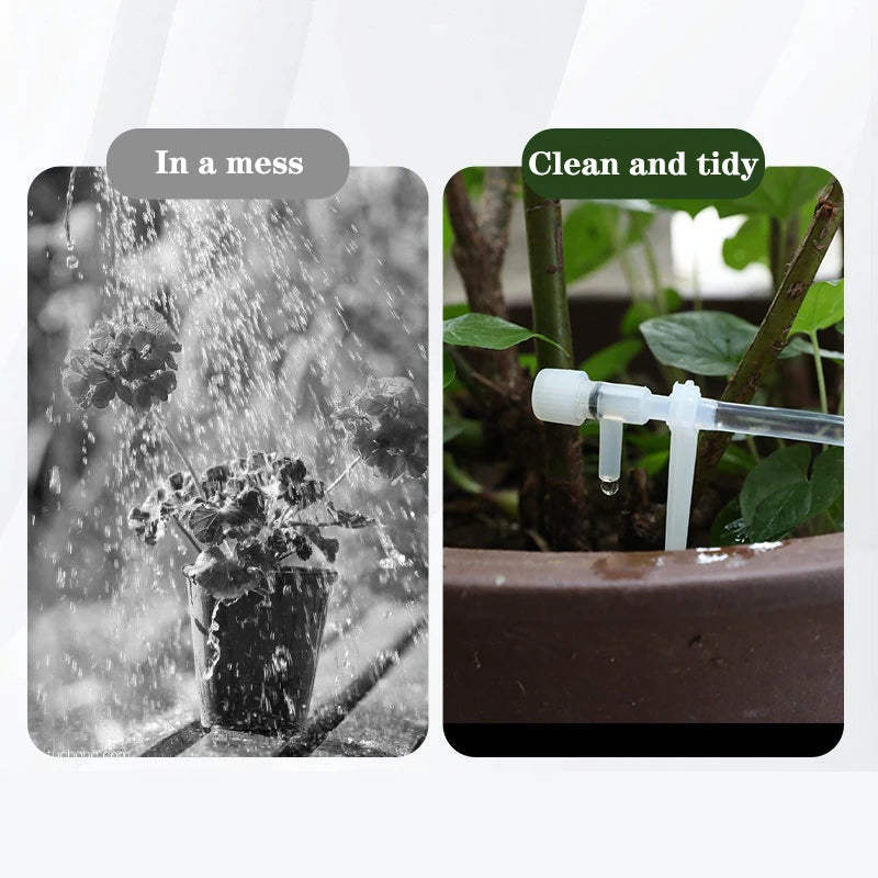 Garden Drip Irrigation Kit with Regulating Valve - Potted Plants & Greenhouse Watering System