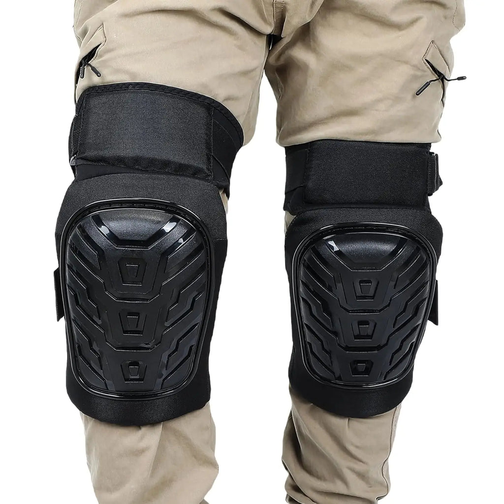 Professional Heavy Duty Gel Foam Knee Pads with Double Straps