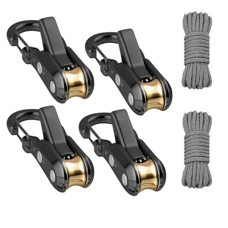 Retractable Paracord Fasteners | High-Strength Tensioners with Carabiners