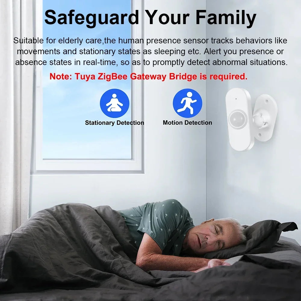 Haozee 24G mm Wave Presence Sensor for Smart Home Security