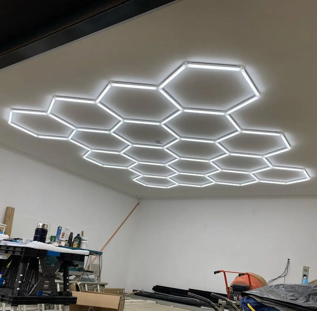 Garage Hexagon LED Light 50000H 6500K Ultra Bright