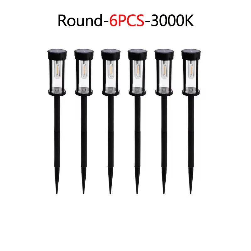 Retro Solar Pathway Lights | Warm Garden LED Decor