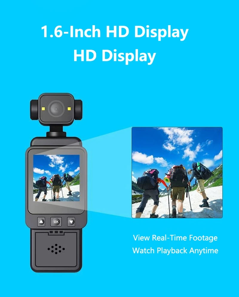 Lenovo 4K Waterproof Action Camera with Dual Screens