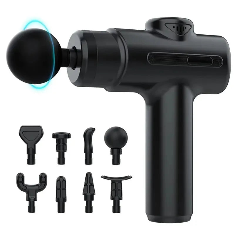 Electric Deep Tissue Massage Gun - 8 Heads, Portable Muscle Recovery Device